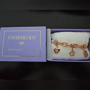 Gold Heart Charm Bracelet